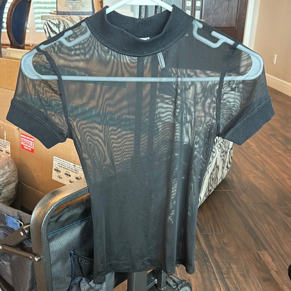 Urban Outfitters Black Mesh Top
